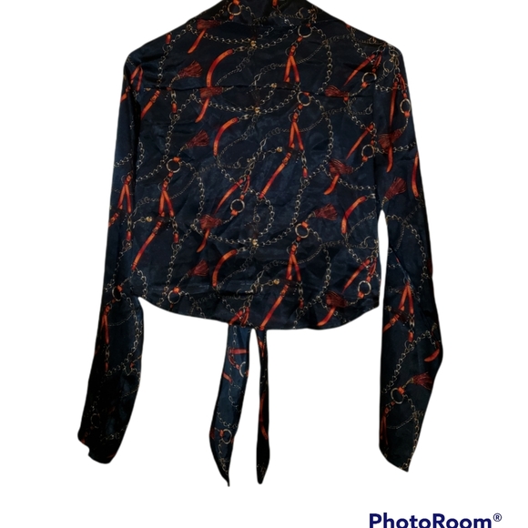 Forever21 Chain Link Tie Top - Picture 5 of 7